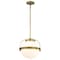 Nuvo Lakeshore 1-Light Medium Pendant Natural Brass White Opal Glass 60/7784 - alternate 6
